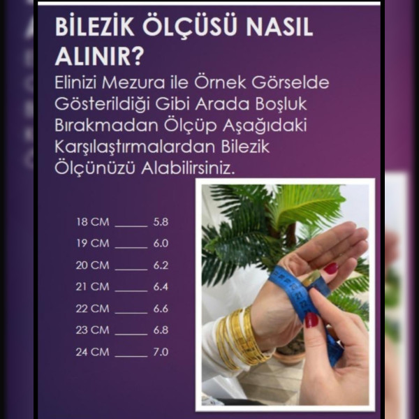 22 AYAR ALTIN KAPLAMA AJDA BİLEZİK