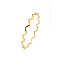 22 AYAR OLUKLU ZİKZAK ALTIN KAPLAMA AJDA BİLEZİK