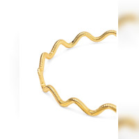 22 AYAR OLUKLU ZİKZAK ALTIN KAPLAMA AJDA BİLEZİK