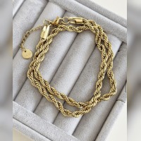 ÇELİK BURGU GOLD KOLYE