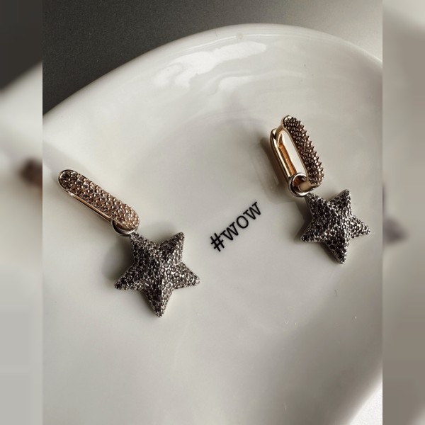 FULL ZİRKON TAŞLI YILDIZ KÜPE