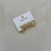 6'LI BASİC KÜÇÜK BOY HALKA ÇELİK KÜPE