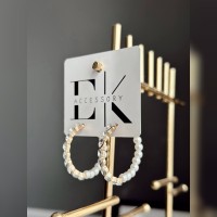 İNCİLİ YARIM HALKA KÜPE