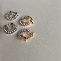 MİNİMAL İNCİ VE TAŞLI HALKA KÜPE